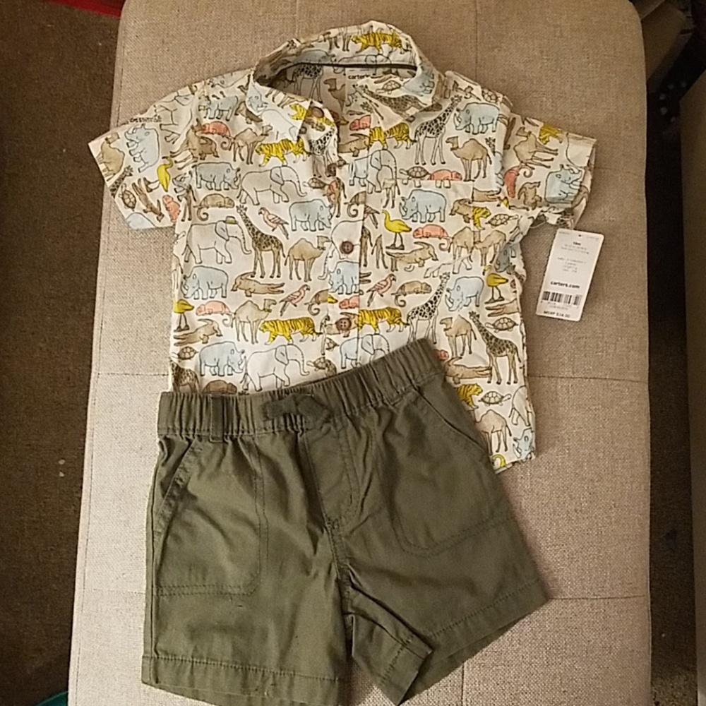 Carter's Wildlife Print 2 piece Outfit